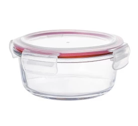 Pote Hermetico Dynasty Redondo Em Vidro Com Tampa 620ml