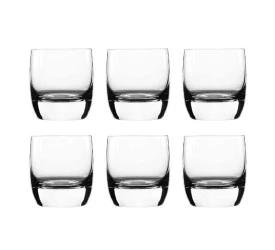 Jogo de 6 Copos Fracalanza Baixos Jazz Em Cristal 390ml