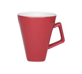 CANECA OXFORD QUARTIER 350ML BRANCO/VERMELHO
