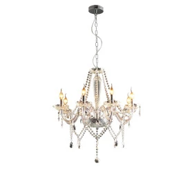 Lustre Avant Baronesa Vidro Transparente 8xe14
