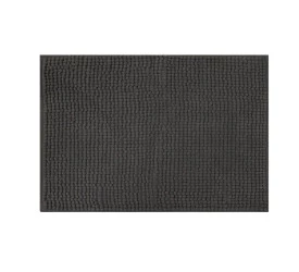 Tapete de Banheiro Uzoo Chenille Cinza Escuro 60x40Cm