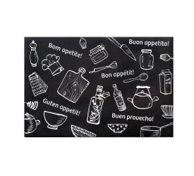 Tapete de Cozinha Uzoo Pvc Estampado Bom Apetite 40x60Cm