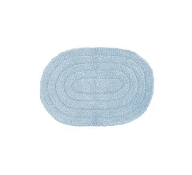 Tapete de Algodão Uzoo Oval Celeste 40X60Cm