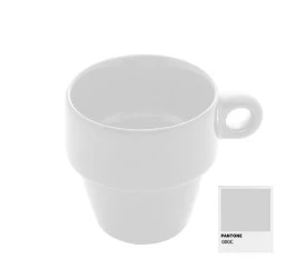 Xícara Lyor P/cafe Cerâmica Empilhável Branca 90Ml 