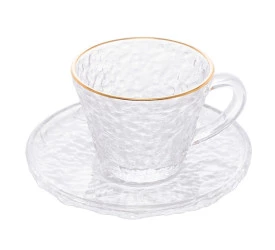 Xícara Lyor P/Chá de Cristal Ecológico e Pires Petra 180Ml