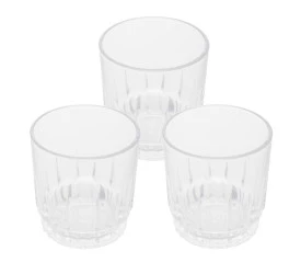 Conjunto 3 Copos Lyor Baixos de Vidro Renaissance 320Ml