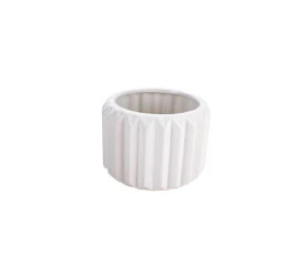 Vaso Yangzi Dolomita Sanfonado 14x14x10cm - 24760