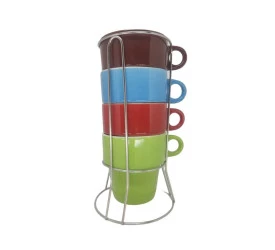 Jogo de Caneca Yangzi Ceramica Mod a 210Ml 4 Peças 