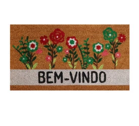 Capacho Fibra de Coco Uzoo Flores Coloridas 0300723036