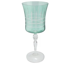 Taça P/água Bohemia Grace Cristal 300Ml 22Cm Verde Gris