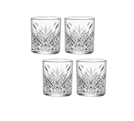 Jogo de 4 Copos para Whisky Pasabahçe Timeless Vidro 345ml 
