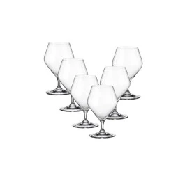 Jogo de 6 Taças P/ Conhaque Bohemia Loxia Cristal 395ml