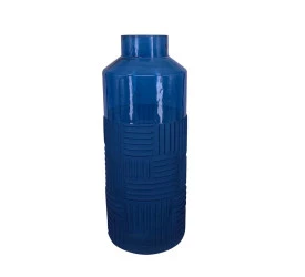Vaso Btc de Vidro Azul Bc0114