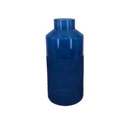 Vaso Btc de Vidro Azul Bc0115