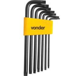 JOGO DE CHAVE VONDER HEXALOBULAR 7 PEÇAS T10-T40 VTX5