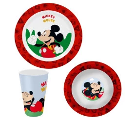 Jogo Infantil Yangzi Melamine Mickey 3 Pecas Tl26mjo