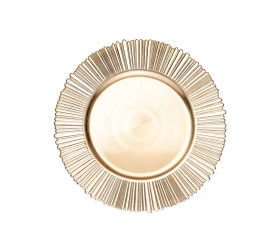 Sousplat Wolff de Plástico Solar Dourado 33cm 20549