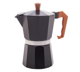 Cafeteira Italiana Wolff 6 Doses Preta Fosca 300ml 