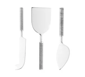 Conjunto 3 Facas para Queijo Wolff de Aco Inox Espiral 