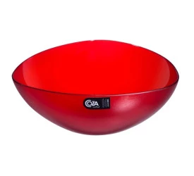 Saladeira Triangular Essential 3,5L Coza Vermelho transparente