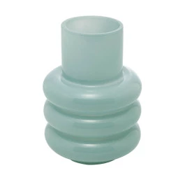 Vaso de Vidro Wolff Gomos Menta 18cmx18cmx23cm