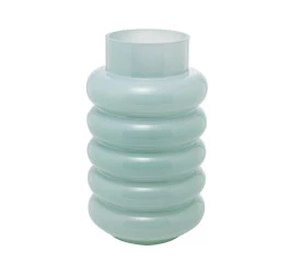 Vaso de Vidro Wolff Gomos Menta 15cmx15cmx25cm