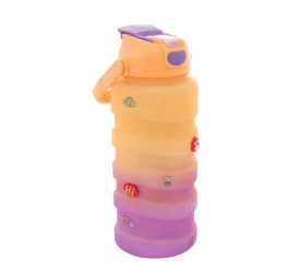 Garrafa Squeeze Lyor Wave Amarela e Roxa C/ Adesivos 2l