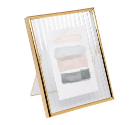 Porta Retrato Lyor de Metal Dourado 10cm x 15cm 5636