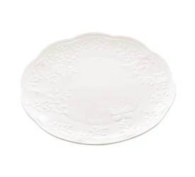 Prato Raso Lyor de Porcelana New Bone Butterfly Flower 
