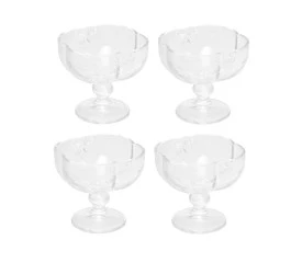 Conjunto 4 Tacas P/ Sobremesa Wolff de Vidro Butterfly