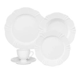 Aparelho de Jantar/cha Oxford M. Order White 30 Peças 002963