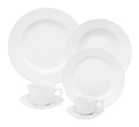 Aparelho de Jantar/chá/cafezinho Oxford M Order White 42 Pçs