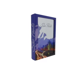 Caixa L'Hermitage Livro Cidades C/ Espelho 26cm Azul