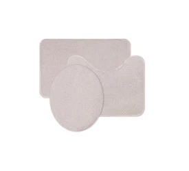 Jogo Microfibra Uzoo Soft Color 60x40/50x40/50x49cm Marfim