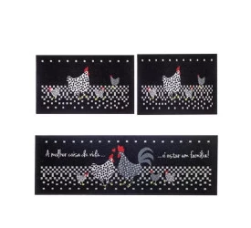 Jogo Cozinha 3 Pecas Uzoo 110x36/60x36cm Galinha Pt/Br