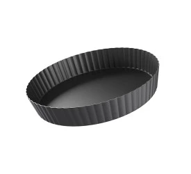 Forma Brinox P/quiche C/fundo Removível Grafite 24x4,2