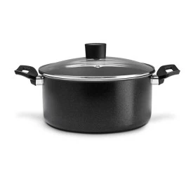Caçarola Brinox C/tampa Ebony Preto 24x11cm 4,3l