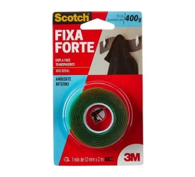 Fita Dupla Face 3M Fixa Forte 12mmX2m