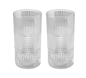 Conjunto 2 Copos Wolff Altos de Vidro Chess 400ml 