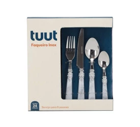 Faqueiro Yangzi Inox Taiti 24 Pecas