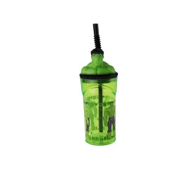 Copo 3d Yangzi C/ Canudo Hulk 360ml 