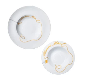 Jogo de 5 Peçs L'hermitage Mamma Mia p/ Massa Em Porcelana