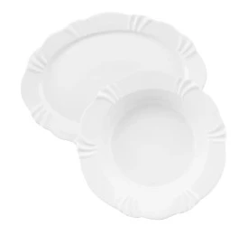 Conjunto de Baixelas Oxford 2pcs Mail Order White