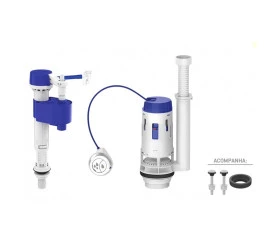 Kit P/ Caixa  Acoplada Censi Entrada Master Flux E Saida Dual Flush - 9562