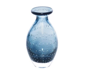 Vaso de Vidro Wolff Italy Azul 10x20cm 61726 