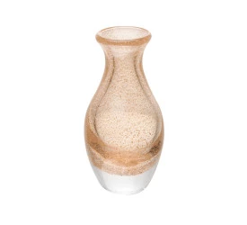 Vaso de Vidro Wolff Italy Dourado 10x20cm 61727