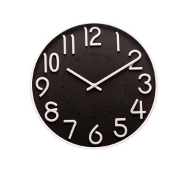 Relógio de Parede Wolff Em Plástico Preto 30,5x4cm 61734