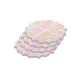 Conjunto Lyor 4 Porta Copos Floral 10cm Cerâmica