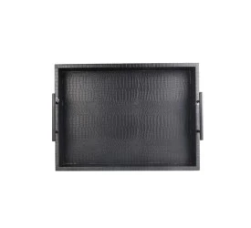 Bandeja Yangzi Com Alca Metal 37x26,5x7,5cm 29529 