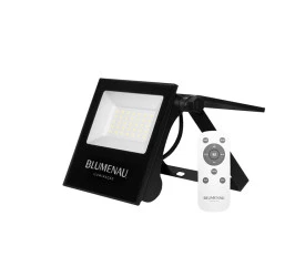 Refletor LED Play Solar 30W Alumínio IP65 6.500K Preto